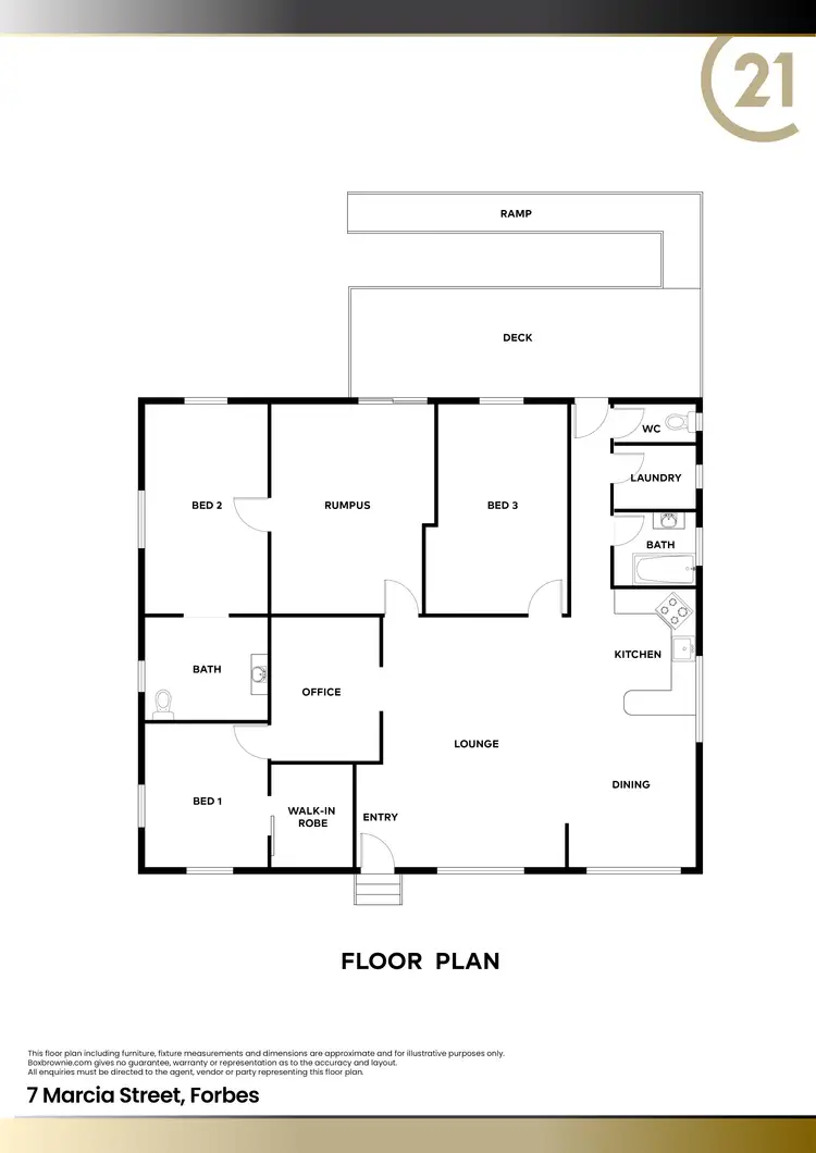 Floorplan of Homely house listing, 7 Marcia Street, Forbes NSW 2871