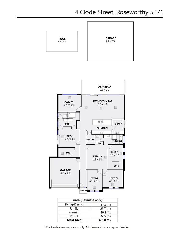 Floorplan of Homely house listing, 4 Clode Street, Roseworthy SA 5371