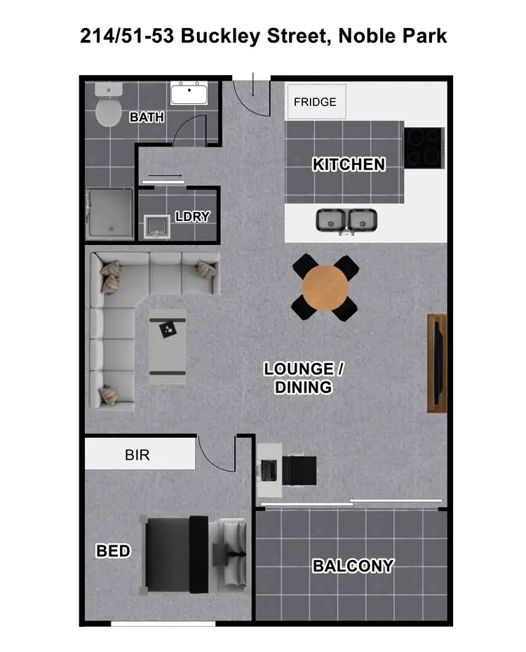 Floorplan of Homely unit listing, 214/51-53 Buckley Street, Noble Park VIC 3174