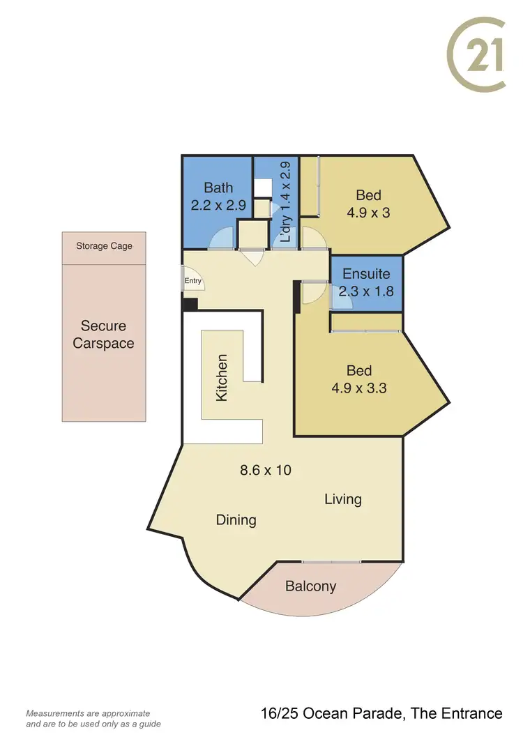Floorplan of Homely unit listing, 16/25 Ocean Parade, The Entrance NSW 2261