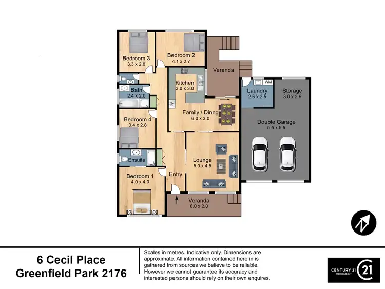 Floorplan of Homely house listing, 6 Cecil Place, Greenfield Park NSW 2176