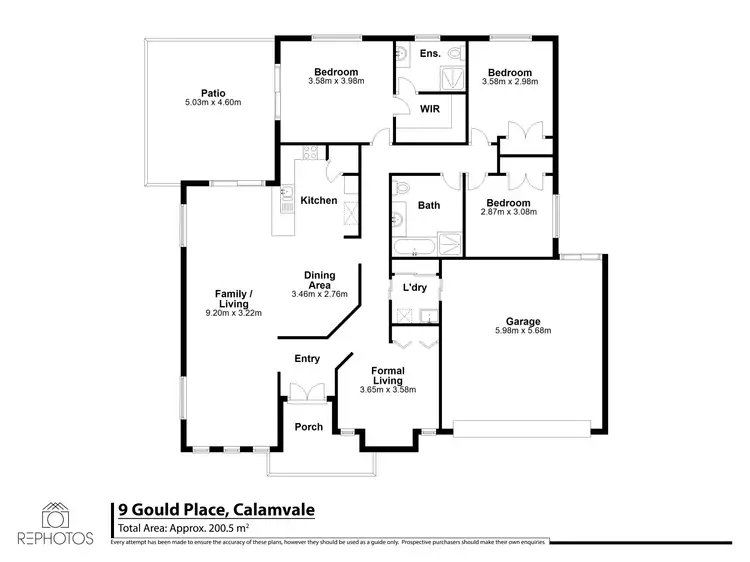 Floorplan of Homely house listing, 9 Gould Place, Calamvale QLD 4116