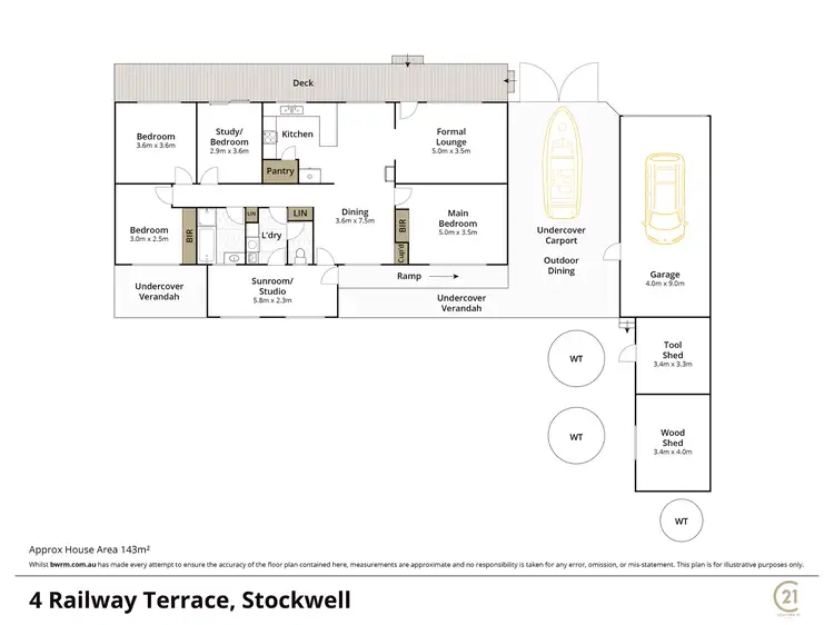 Floorplan of Homely house listing, 4 Railway Terrace, Stockwell SA 5355