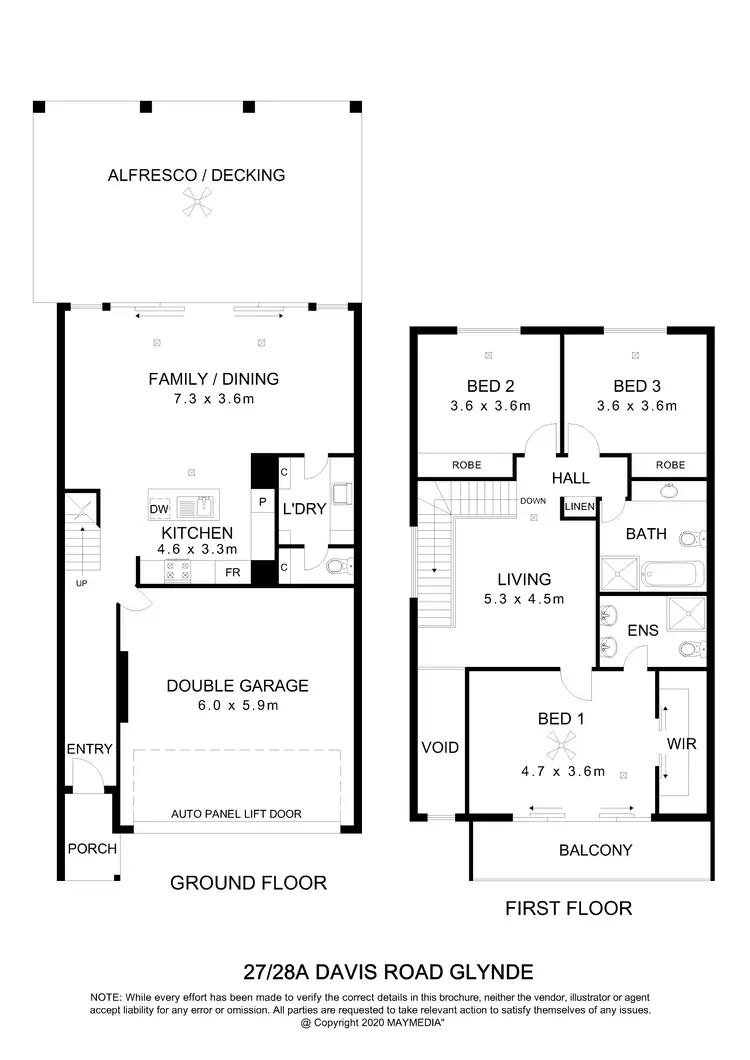 Floorplan of Homely house listing, 27 / 28A Davis Road, Glynde SA 5070