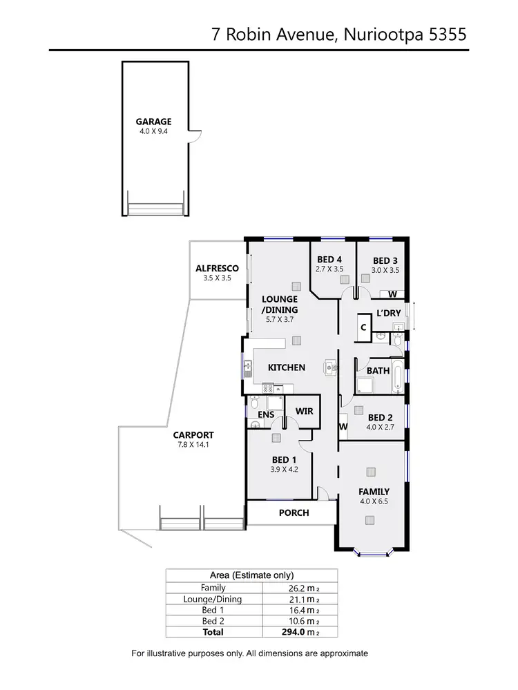 Floorplan of Homely house listing, 7 Robin Avenue, Nuriootpa SA 5355