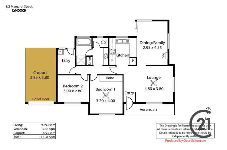 Floorplan of Homely unit listing, Unit 1/2 Margaret Street, Lyndoch SA 5351
