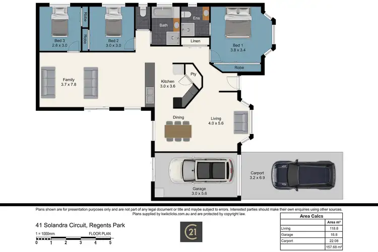 Floorplan of Homely house listing, 41 Solandra Circuit, Regents Park QLD 4118