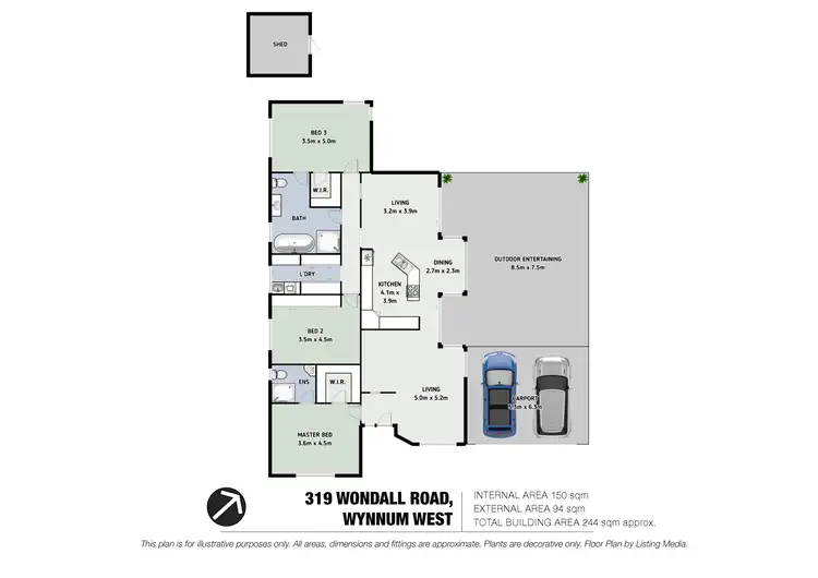 Floorplan of Homely house listing, 319 Wondall Road, Wynnum West QLD 4178