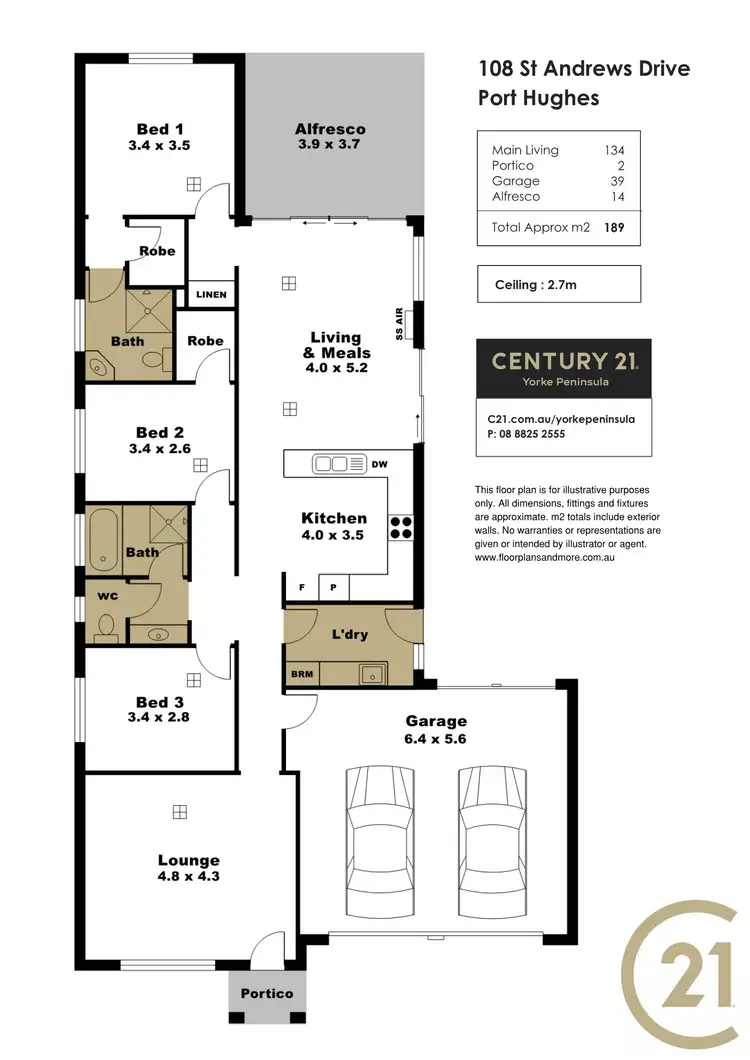 Floorplan of Homely house listing, 108 St Andrews Drive, Port Hughes SA 5558