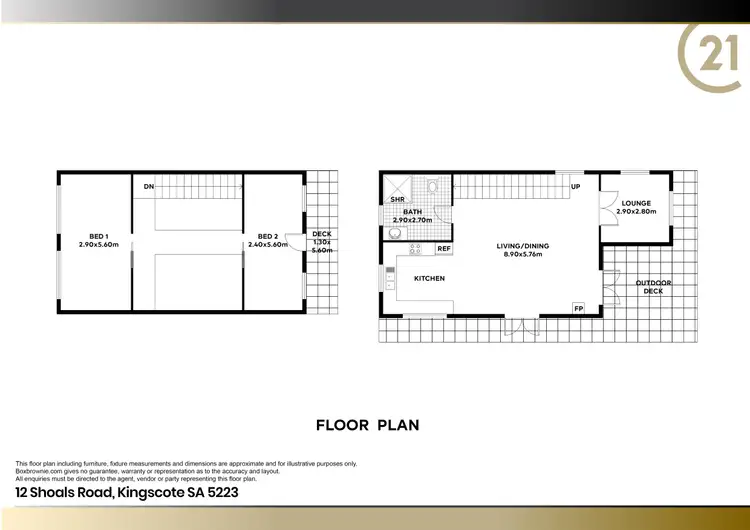 Floorplan of Homely house listing, 12 Shoals Road, Kingscote SA 5223