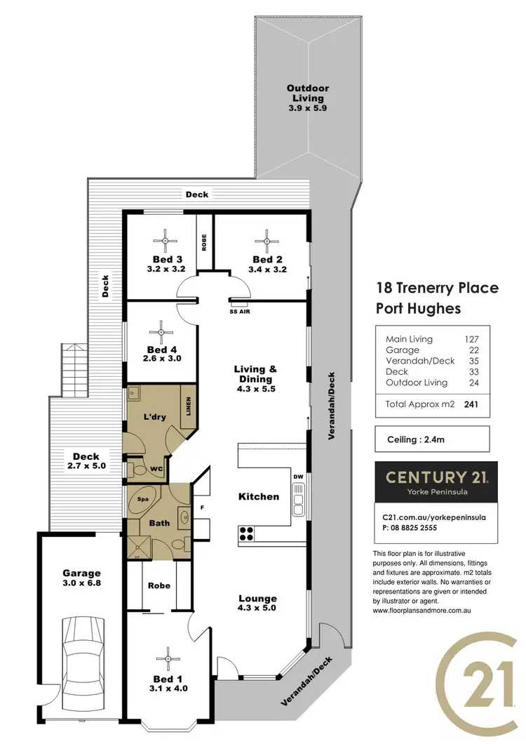 Floorplan of Homely house listing, 18 Trenerry Place, Port Hughes SA 5558