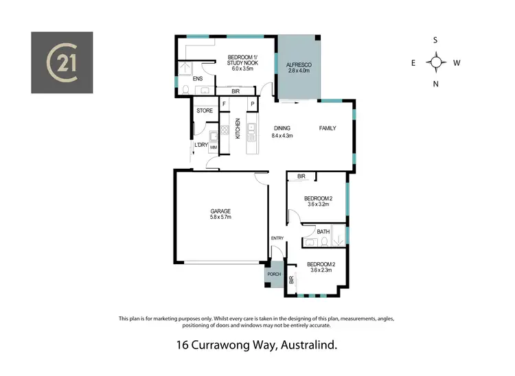 Floorplan of Homely house listing, 16 Currawong Way, Australind WA 6233