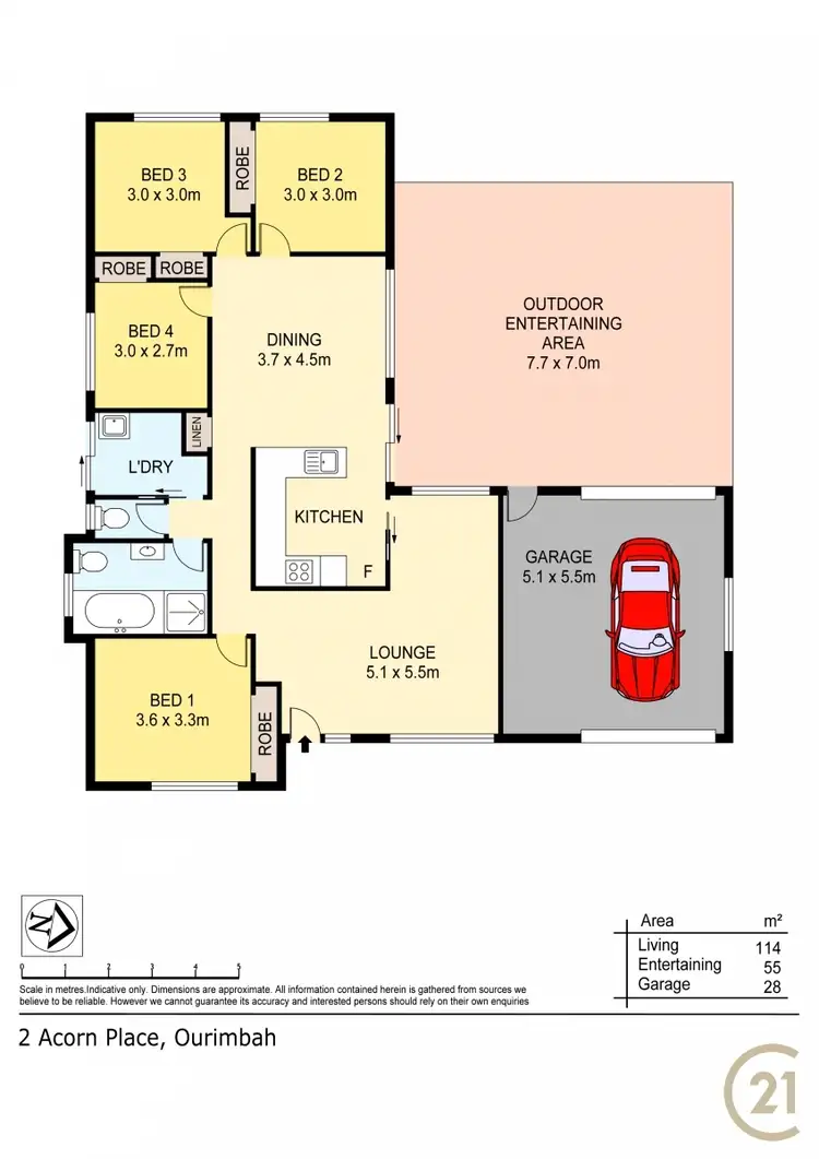 Floorplan of Homely house listing, 2 Acorn Place, Ourimbah NSW 2258