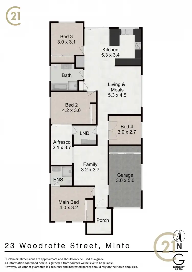 Floorplan of Homely house listing, 23 Woodroffe St, Minto NSW 2566