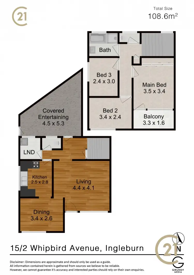 Floorplan of Homely villa listing, 15/2 Whipbird Ave, Ingleburn NSW 2565