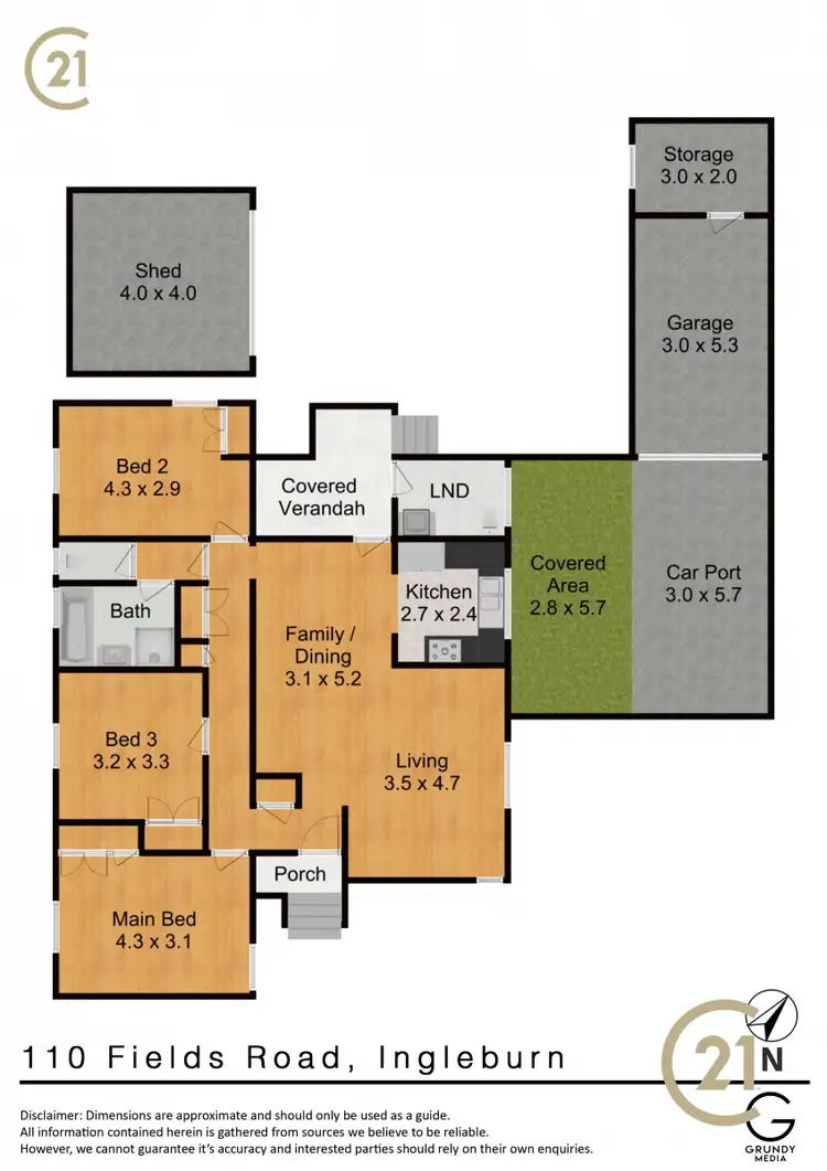 Floorplan of Homely house listing, 110 Fields Rd, Ingleburn NSW 2565