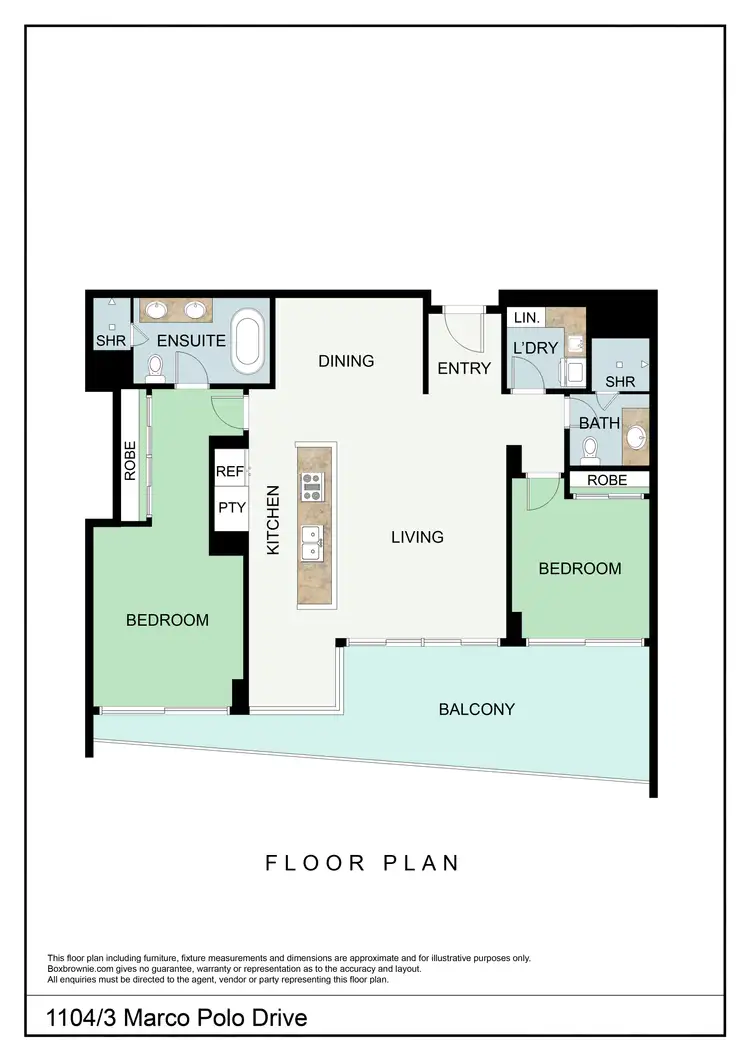 Floorplan of Homely apartment listing, 1104/3 Marco Polo Drive, Mandurah WA 6210