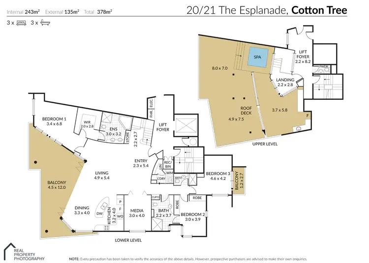 Floorplan of Homely unit listing, 20/21 The Esplanade, Maroochydore QLD 4558