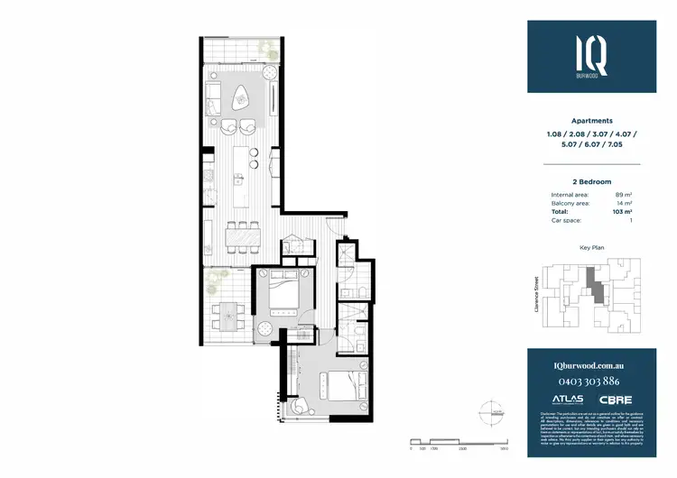 Floorplan of Homely apartment listing, 108/15-19 Clarence Street, Burwood NSW 2134