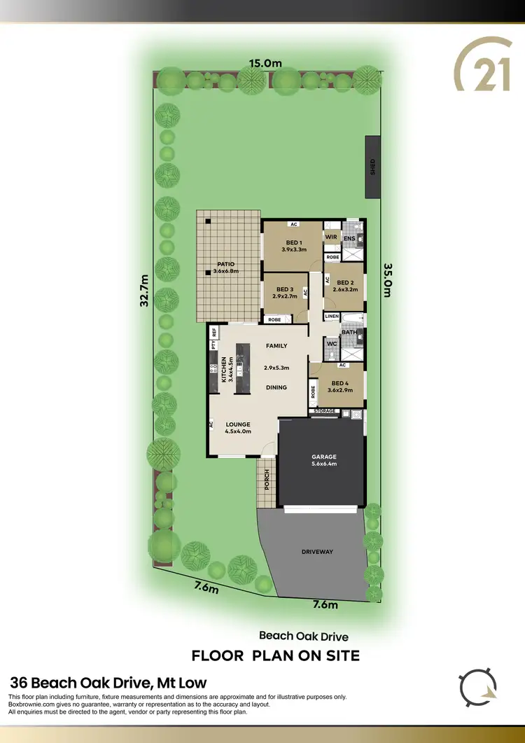 Floorplan of Homely house listing, 36 Beach Oak Drive, Mount Low QLD 4818
