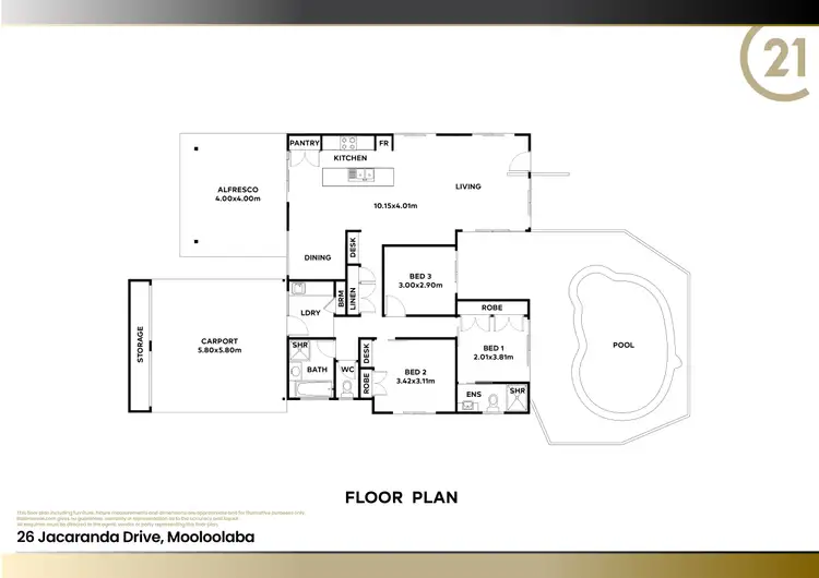 Floorplan of Homely house listing, 26 Jacaranda Drive, Mooloolaba QLD 4557
