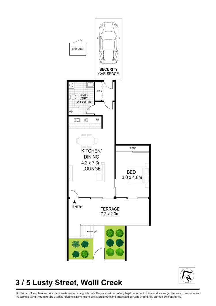 Floorplan of Homely apartment listing, 3/5 Lusty Steet, Wolli Creek NSW 2205