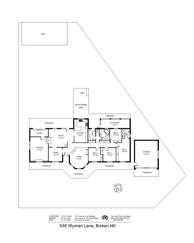 Floorplan of Homely house listing, 546 Wyman Lane, Broken Hill NSW 2880