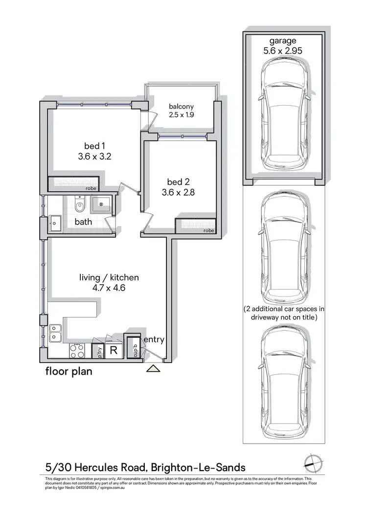 Floorplan of Homely apartment listing, 5/30 Hercules Road, Brighton-Le-Sands NSW 2216