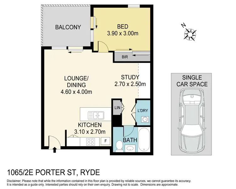 Floorplan of Homely apartment listing, 1065/2e Porter Street, Ryde NSW 2112