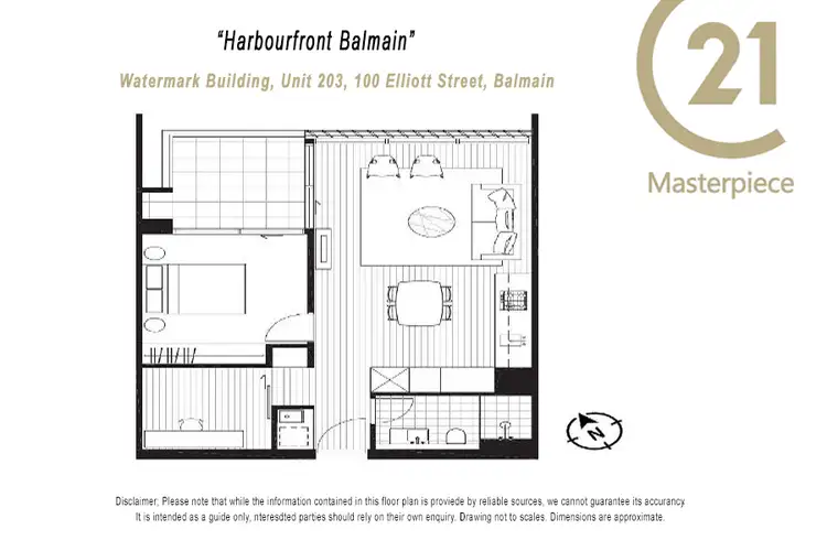 Floorplan of Homely apartment listing, 203/114 Elliott Street, Balmain NSW 2041
