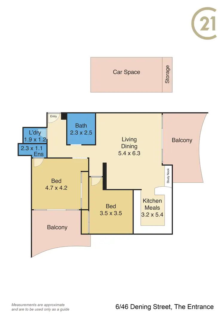 Floorplan of Homely unit listing, 6/46-50 Dening Street, The Entrance NSW 2261
