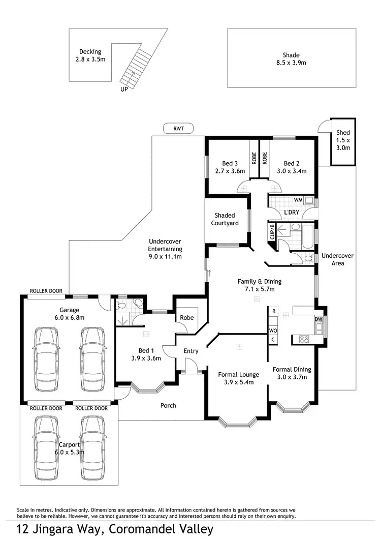 Floorplan of Homely house listing, 12 Jingara Way, Coromandel Valley SA 5051