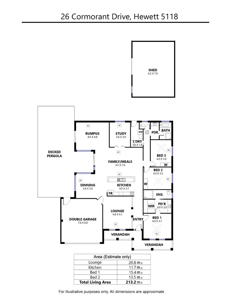 Floorplan of Homely house listing, 26 Cormorant Drive, Hewett SA 5118