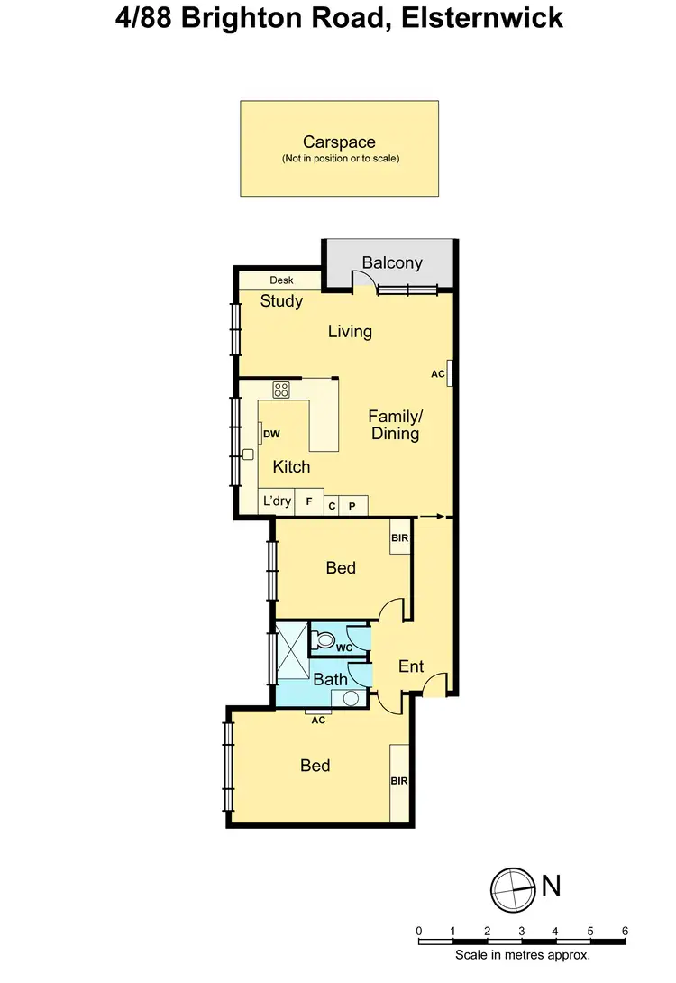 Floorplan of Homely apartment listing, 4/88 Brighton Road, Ripponlea VIC 3185