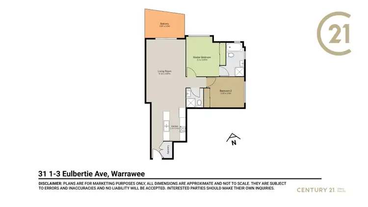 Floorplan of Homely apartment listing, 31/1-3 Eulbertie Ave (rear of block), Warrawee NSW 2074