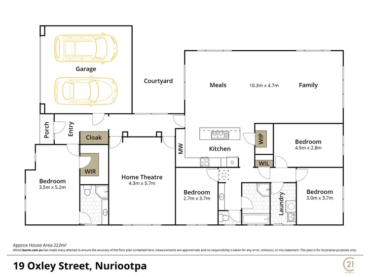 Floorplan of Homely house listing, 19 Oxley St, Nuriootpa SA 5355