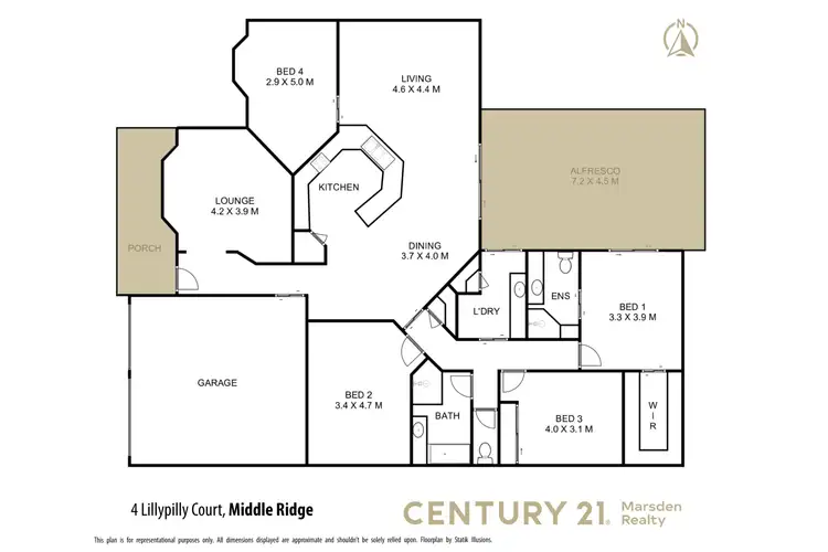 Floorplan of Homely house listing, 4 Lillypilly Court, Middle Ridge QLD 4350
