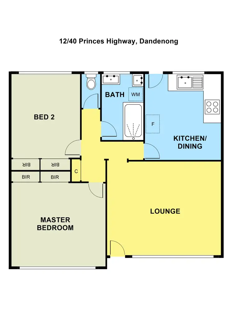Floorplan of Homely unit listing, 12/40 Princes Highway, Dandenong VIC 3175