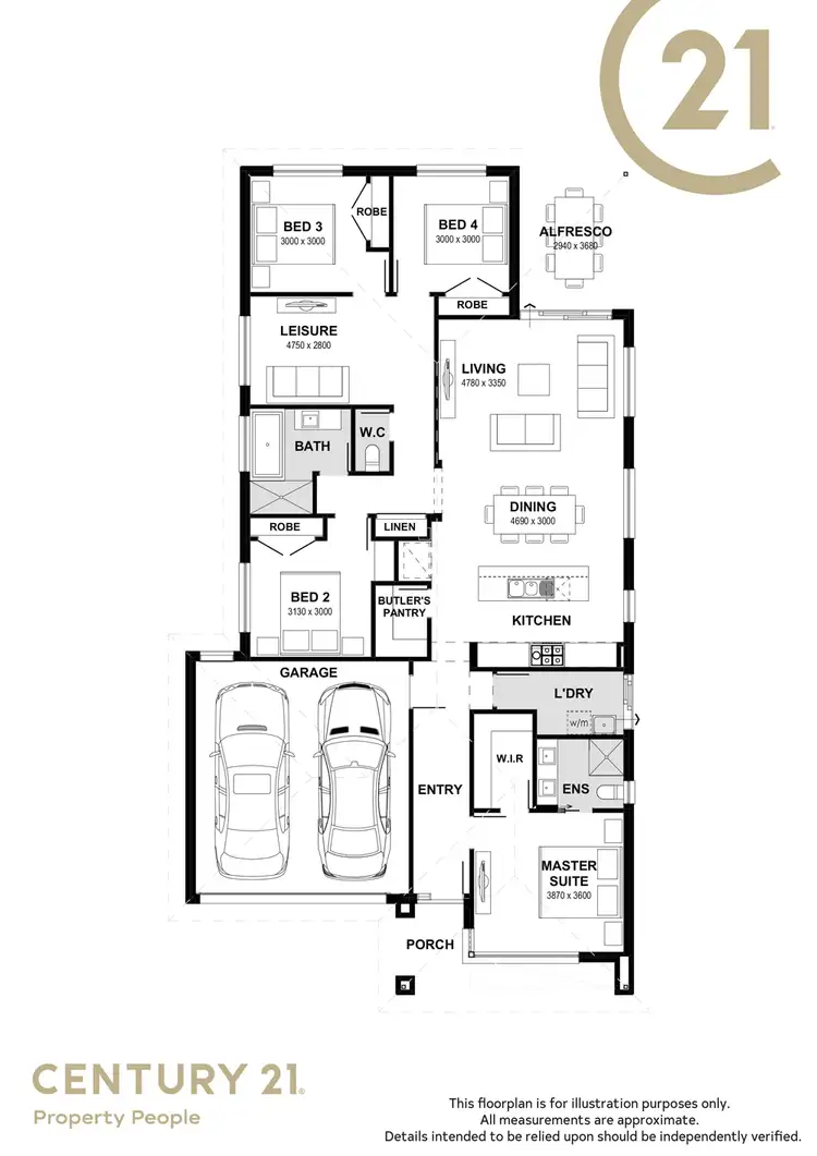 Floorplan of Homely house listing, 4 Riley Way, Gawler East SA 5118