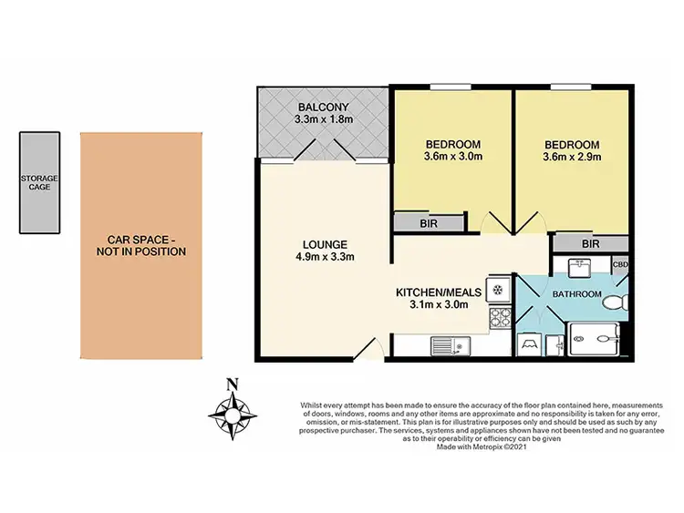 Floorplan of Homely apartment listing, 308/9 Morton Avenue, Carnegie VIC 3163