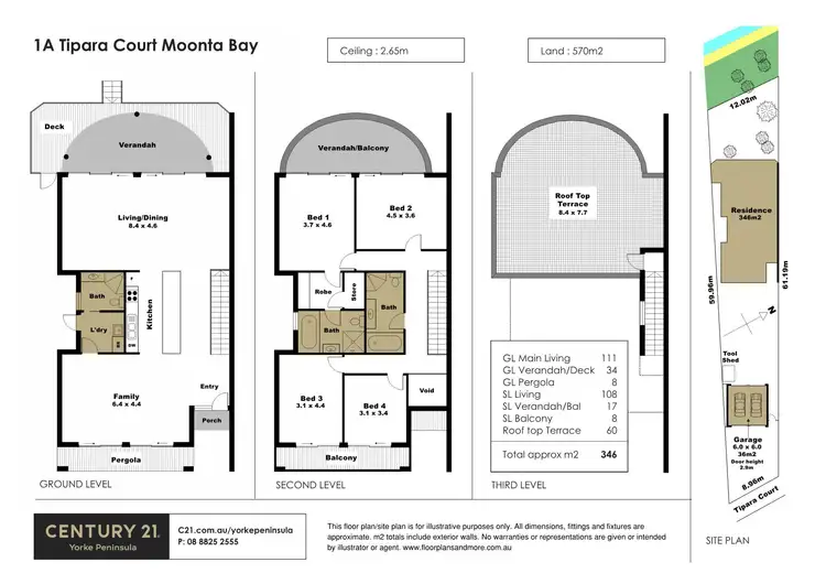 Floorplan of Homely house listing, 1a Tipara Court, Moonta Bay SA 5558