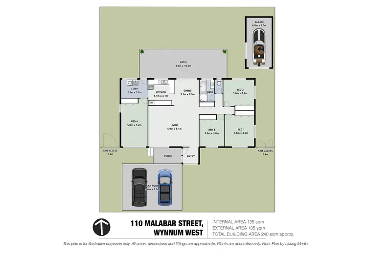 Floorplan of Homely house listing, 110 Malabar Street, Wynnum West QLD 4178