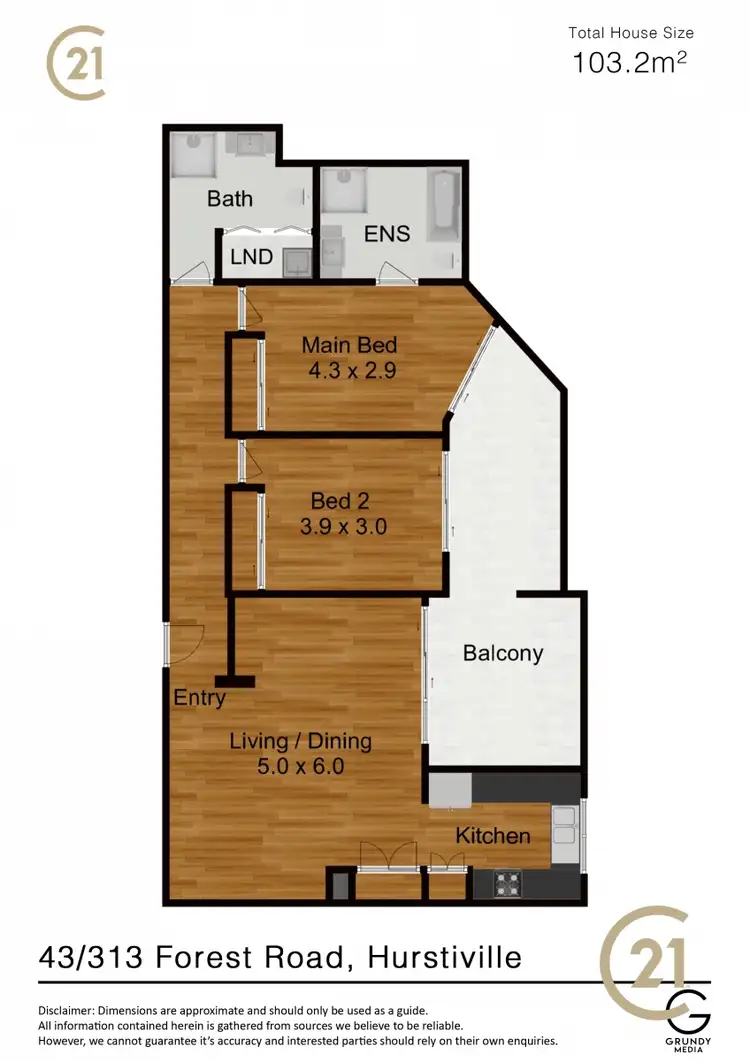 Floorplan of Homely apartment listing, 43/313 Forest Rd, Hurstville NSW 2220