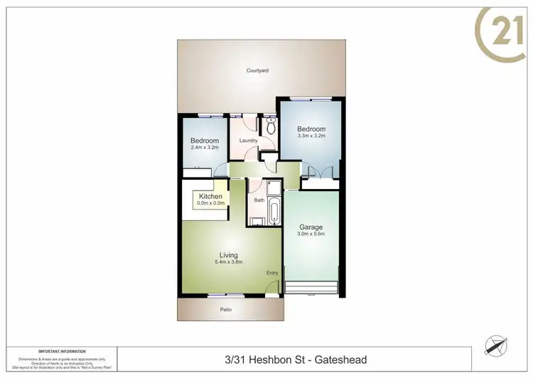 Floorplan of Homely villa listing, 3/31 Heshbon Street, Gateshead NSW 2290