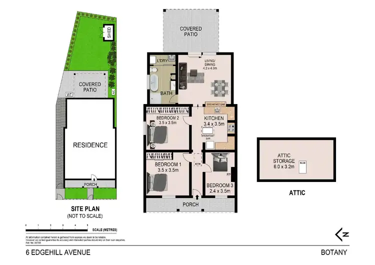 Floorplan of Homely semi-detached listing, 6 Edgehill Avenue, Botany NSW 2019