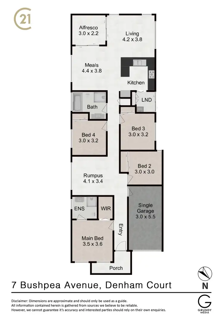Floorplan of Homely house listing, 7 Bushpea Avenue, Denham Court NSW 2565