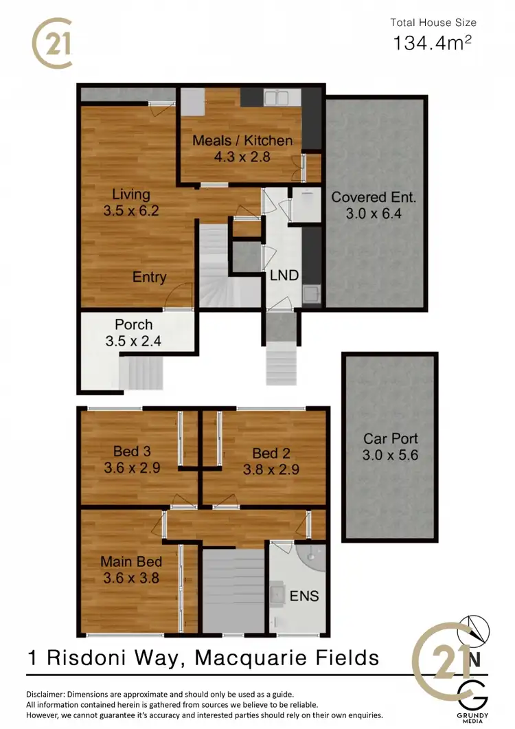 Floorplan of Homely house listing, 1 Risdoni Way, Macquarie Fields NSW 2564