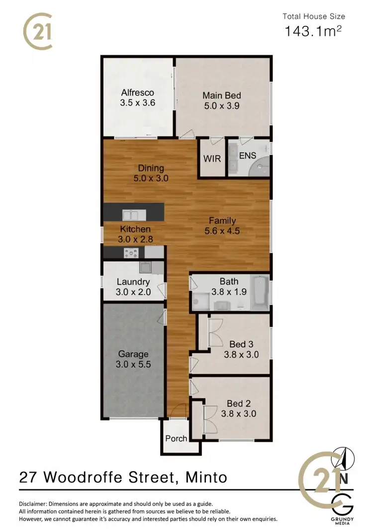 Floorplan of Homely house listing, 27 Woodroffe St, Minto NSW 2566