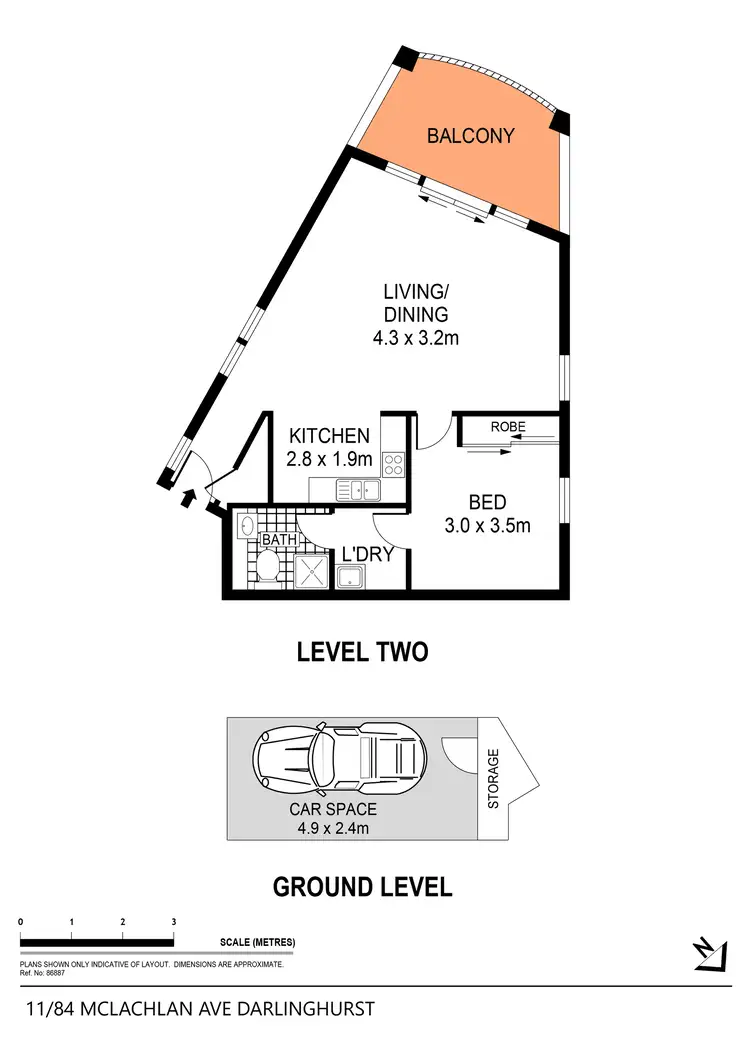 Floorplan of Homely apartment listing, 11/84 McLachlan Ave, Darlinghurst NSW 2010