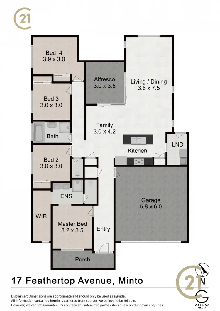 Floorplan of Homely house listing, 17 Feathertop Ave, Minto NSW 2566